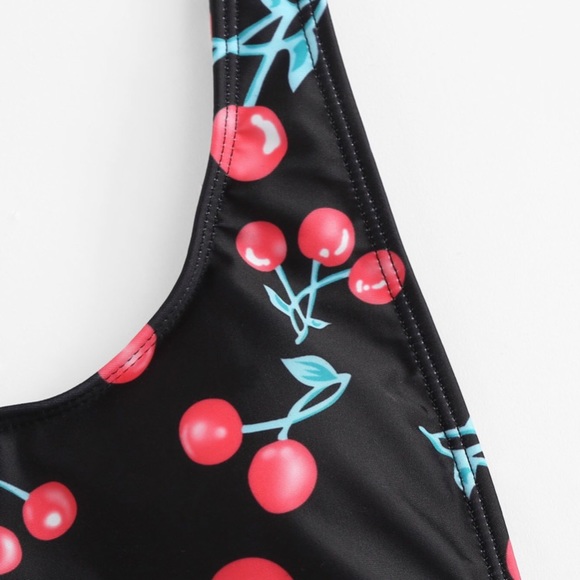 Fruit Print Low Back Swimsuit - Picture 3 of 4